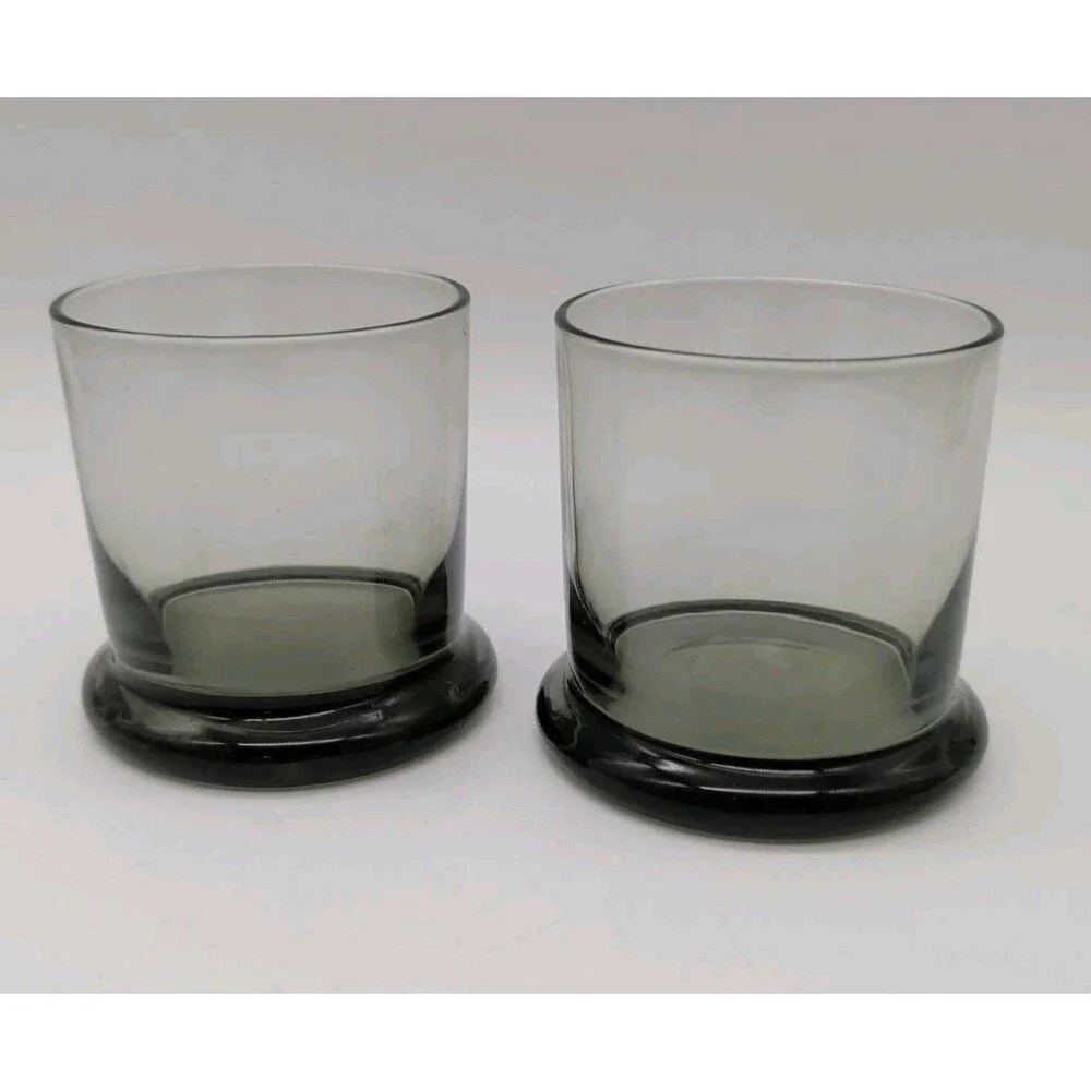 Vintage Pitman-Dreitzer smoked old fashion glass Rocks Whiskey
